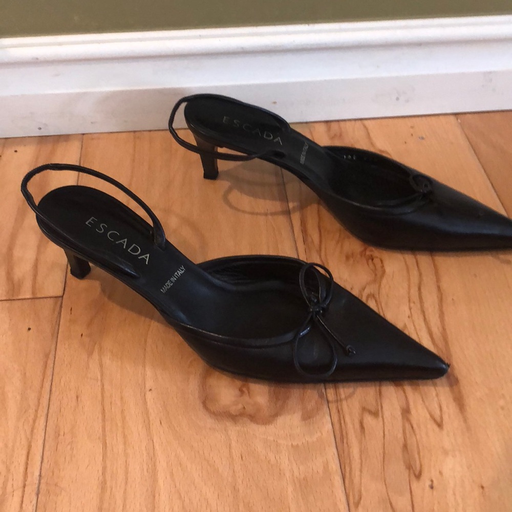 Black 37.5 Escada Sling back